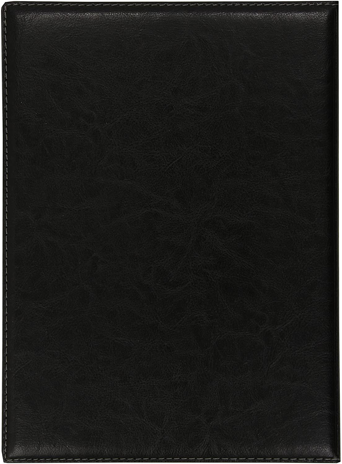 VELOFLEX Portfolio Folder A4, Black, Faux Leather with Inside Transparent Pocket - Image 2