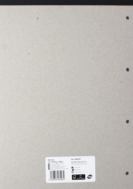 Pukka Pad A4 Punched 4 Hole Ruled Feint and Margin Refill Pad - White (160 Pages) - 1 Pack of 6 pads - Image 2