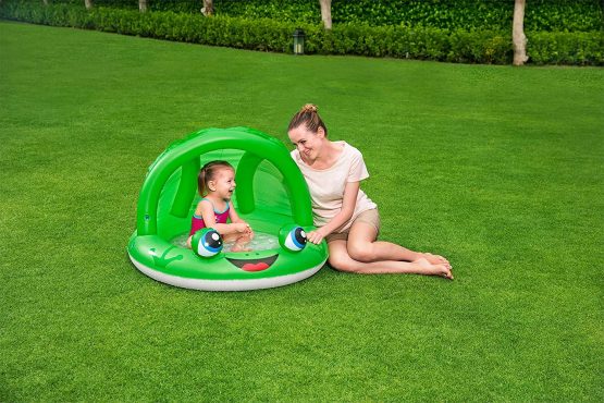 Bestway Shaded Play Pool 52189 Paddling Pool with Sun Canopy 97 x 66 cm Assorted Colours - Image 2