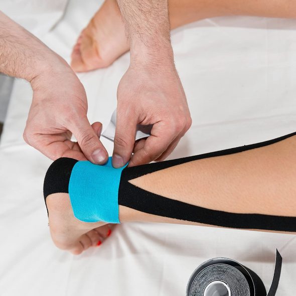 Superbe Precut Kinesiology Tape (3 Rolls Pack), Elastic Sports Tape for