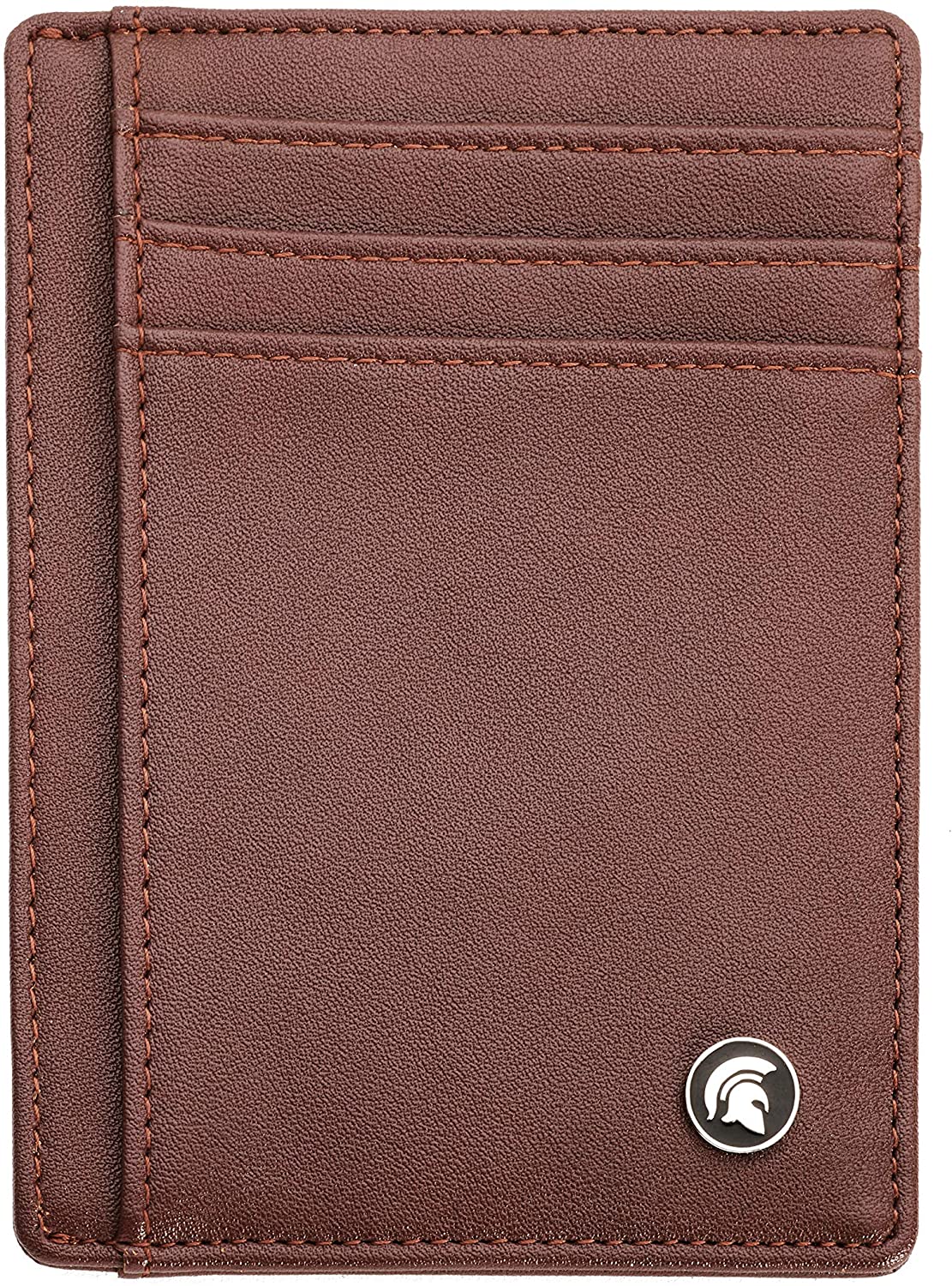 POWR Mens Wallet, Slim RFID Blocking Minimalist Credit Card Holder (Dark Brown), Holds up to 7 Cards and Bank Notes, Ideal for Travel