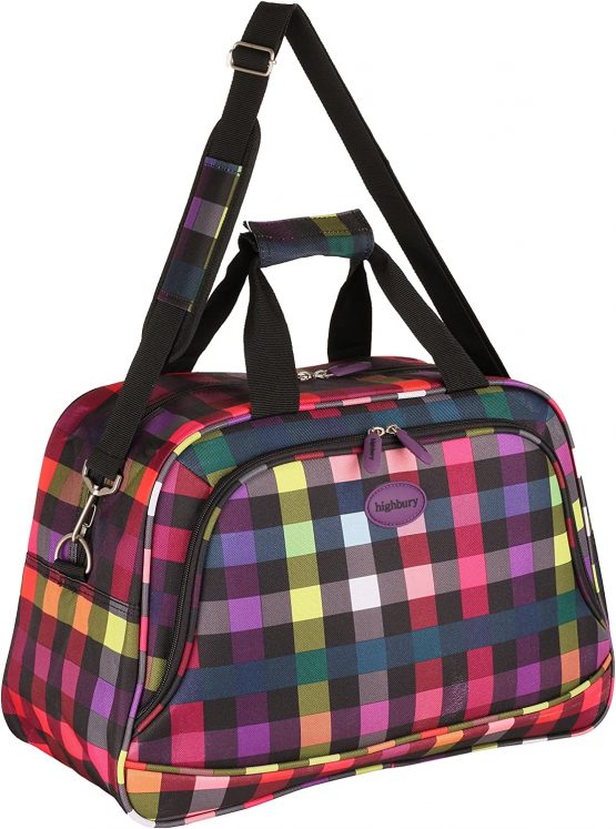 Highbury Ladies Flight Bag, Vanity Case, Carry On, Cabin Bag (red Box Print). - Image 4