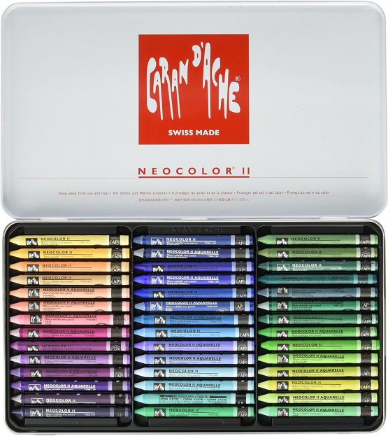 Caran Dache Metal tin with 84 Assorted Colours - Image 2