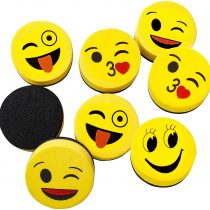 Magnetic Eraser Whiteboard Dry Erasers, 16PCS Cute Smile Chalkboard Cleaner for Home School Classroom Office Use, Drawing Wiper Gifts for Kids - for Dry Erase Pens and Markers