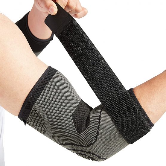Elbow Brace with Strap for Tendonitis 2 Pack, Tennis Elbow Compression Sleeves, Golf Elbow Treatment (Extra Large)