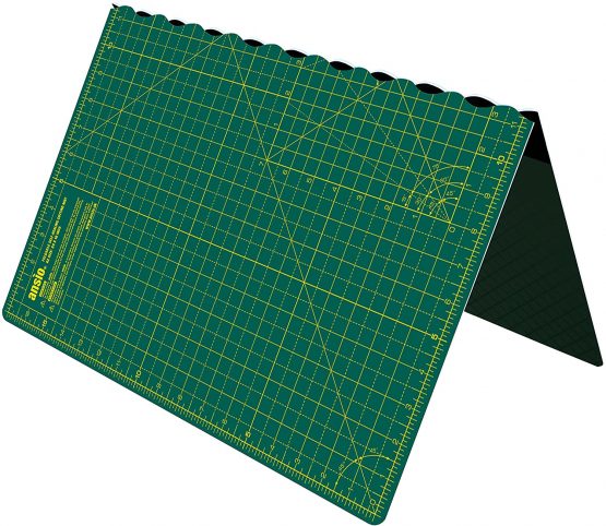 ANSIO Craft Cutting mat A2 Self Healing Foldable Cutting Mat - Quilting, Sewing, Scrapbooking, Fabric & Papercraft - Imperial 23 Inch x 17 Inch - Green