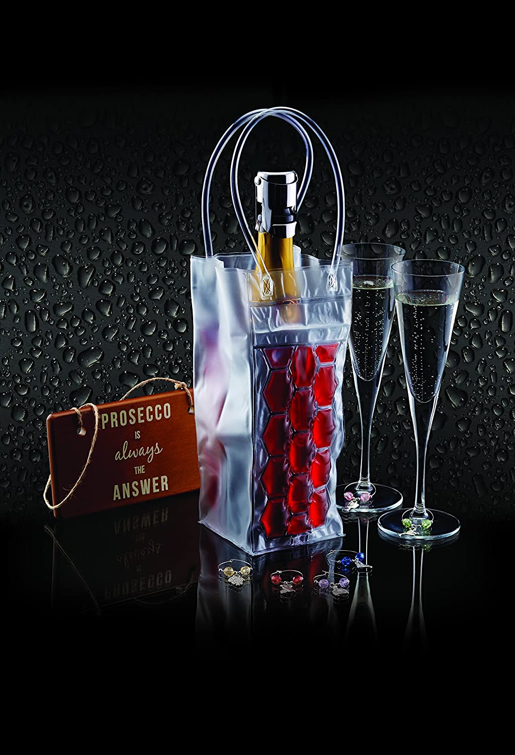 BarCraft Prosecco Gift Set (9 Pieces), Transparent