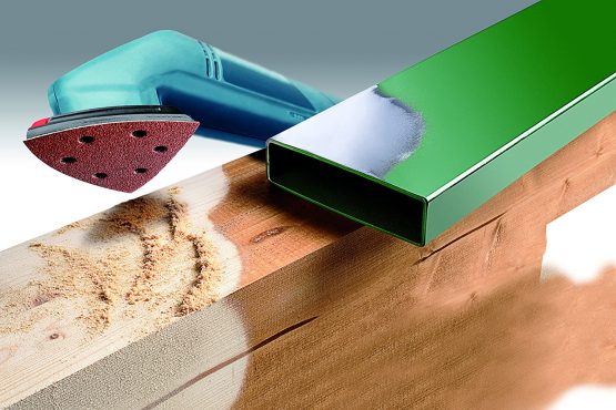 kwb Quick-Stick Velcro Grinding Triangles K 40 for 93 mm Delta slifter 492804 (Noble Corundum, for Wood and Metal, 5 Pieces) - Image 3
