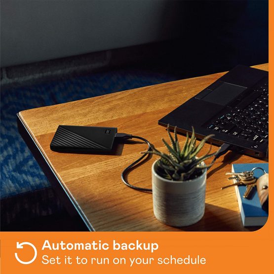 WD 1 TB My Passport Portable Hard Drive with Password Protection and Auto Backup Software - Black - Works with PC, Xbox and PS4 - Image 3