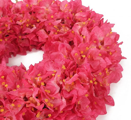 Floral Elegance Artificial 44cm Cerise Bougainvillea Wreath Display - Image 3
