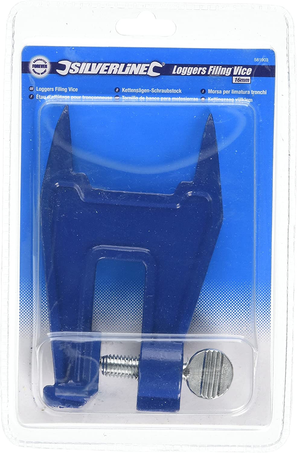 Silverline 581903 Loggers Filing Vice 16 mm, Blue, 16mm