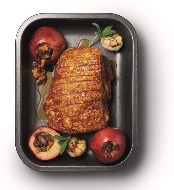 MasterClass 38 x 30.5 cm Roasting Tin with PFOA Free Non Stick, Robust 1 mm Thick Carbon Steel Sloped Open Roaster Tray - Image 2