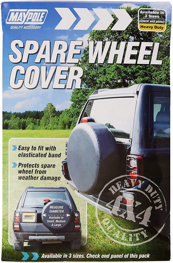 Maypole 94428 4x4 Rear Spare Wheel Cover, Black, small - Image 2