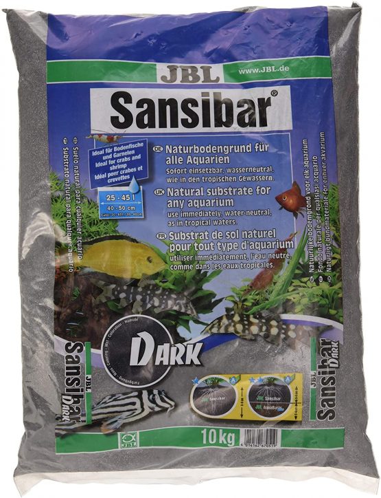 JBL Sansibar DARK 10 kg, Dark substrate for freshwater and saltwater aquariums