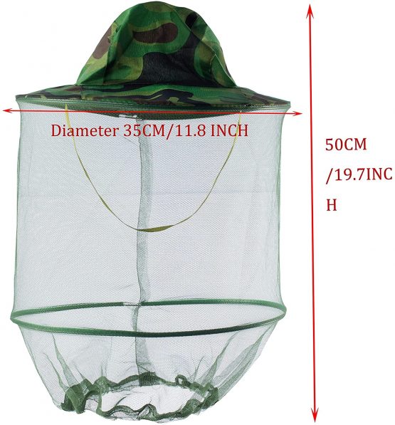 HunterBee 2 PCS Round Beekeeping Beekeepers hat with Veil net Netting/mosquito netting hat - Image 3