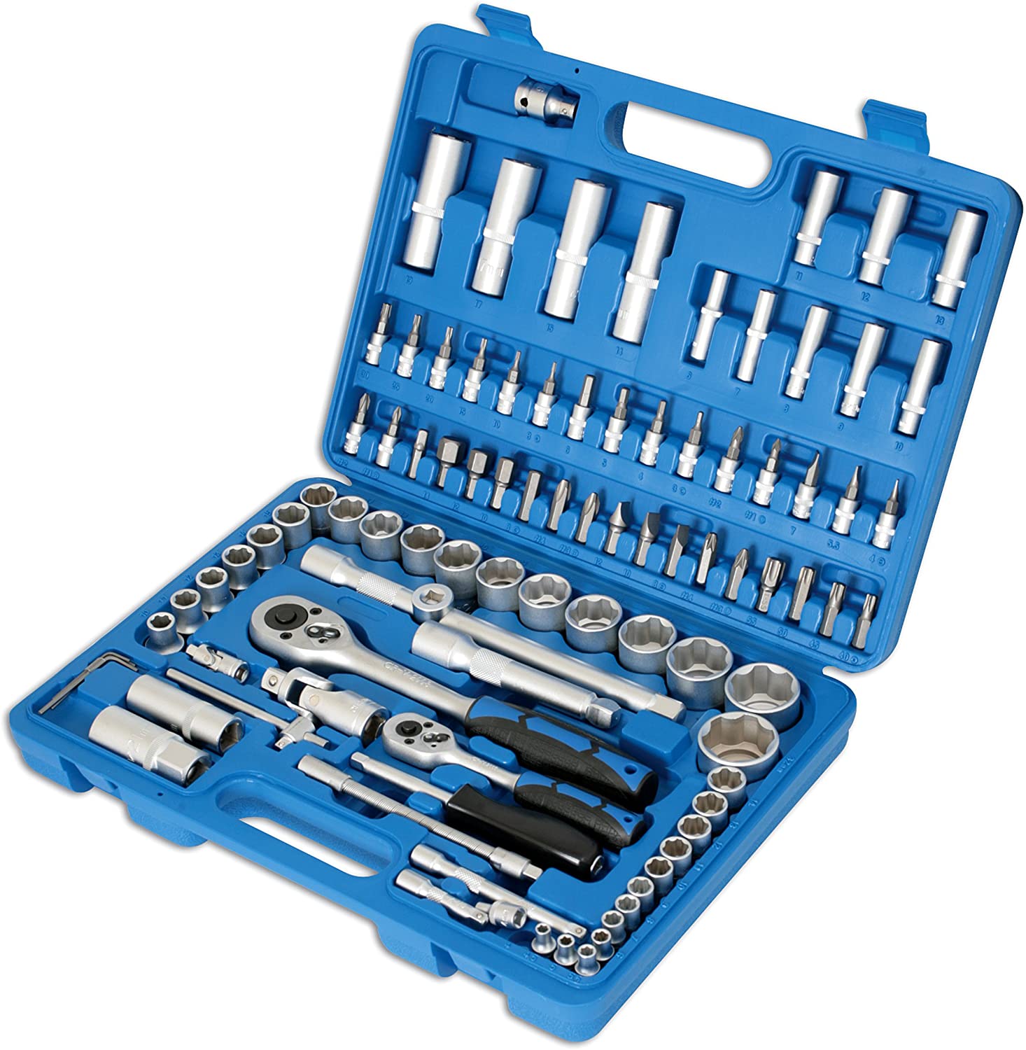 Laser 3671 Socket Set 1/4"D, 1/2"D 94pc, Silver, Variety Pack - Image 3