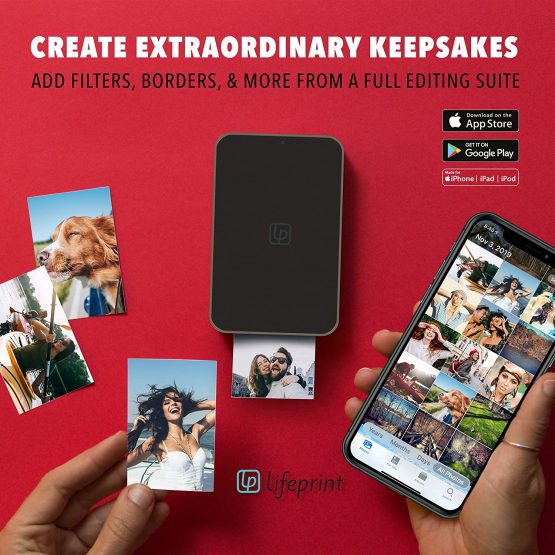 Lifeprint Ultra Slim Printer, Portable Bluetooth Photo, Video and GIF Instant Printer with Video Embed Technology, Editing Suite and Social App iPhone - White - Image 3