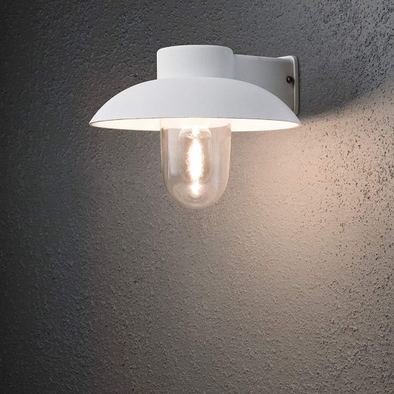 Konstsmide 415-250 Globe/Aluminium Handmade Mani Down Outdoor 1 x 60 W E27 Max Wall Lamp/IP44/Matt White Outside Light, 21.0 cm*31.0 cm*29.0 cm - Image 3