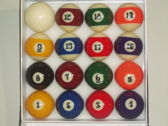 SPOTS & STRIPES 2 1/4" POOL BALLS (AMERICAN SIZE) **