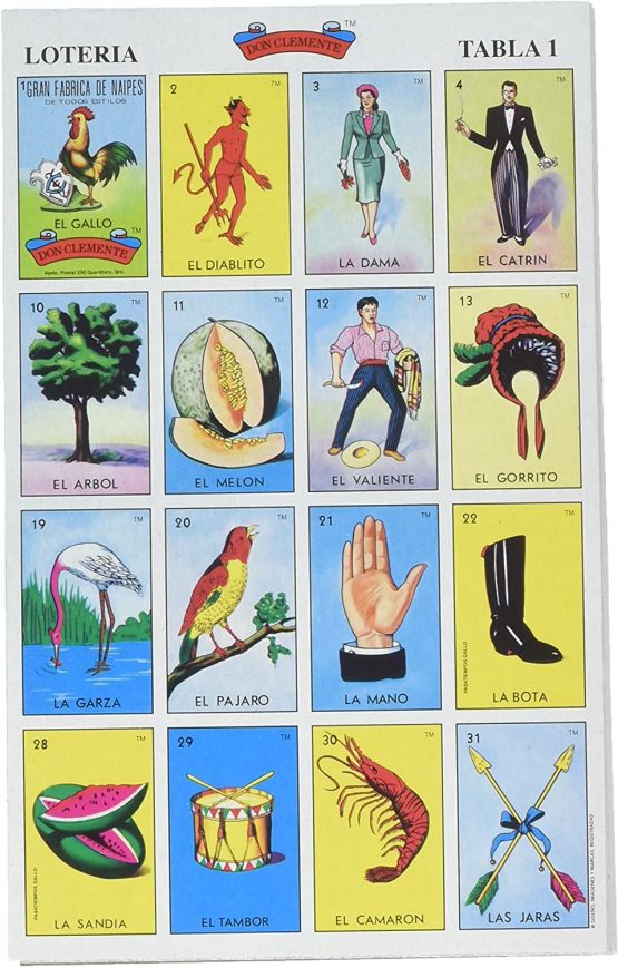 Don Clemente Autentica Loteria Mexican Bingo Set 20 Tablets Colorful and Educational - Image 2