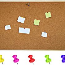 Creative Home 30 x 40 cm Cork Pin Notice Board | Wooden Pine Frame | 5 Push Pins Included | Perfect Corkboard for Office, Home, Kitchen, Bedroom, School, Cafe