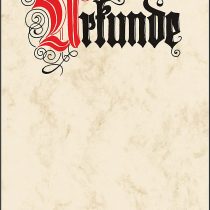 Sigel DP548 Letter-Writing Paper High-Quality Card 185 g DIN A4 12 Sheets with Calligraphy Design ''Urkunde'' (Certificate) [German Import]