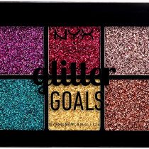 NYX Professional Makeup Glitter Goals Cream Pro Palette - Glitter Palette with 10 Silky Glitter Cream Eyeshadow Makeup Shades