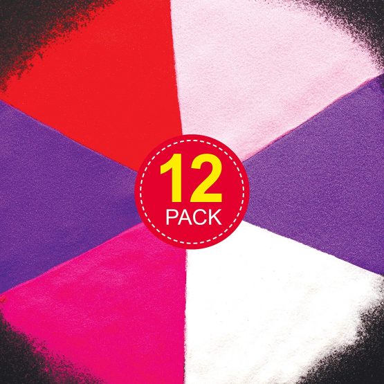 Baker Ross AT373 Red, Pinks & Purple Coloured Sand, Fine Garde Art and Craft Sand (12 Pack) - Image 2