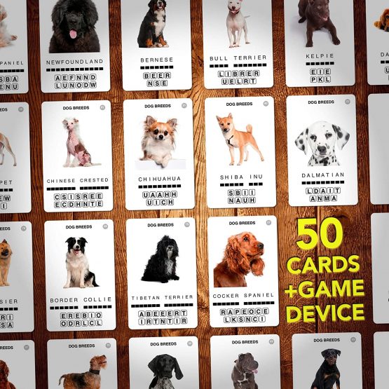 100 PICS Dog Breeds Travel Game - Family Flash Cards, Pocket Puzzles For Kids And Adults - Image 4