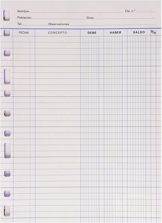 Finocam 4175204 Refill, 50 Sheets, 90 g, Accounts, 11 Holes, Units Contained: 1 - Image 2