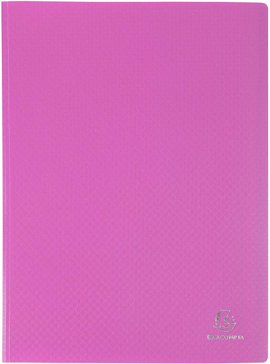 Exacompta Semi-rigid PP Display Book A4 20 Pockets Pink