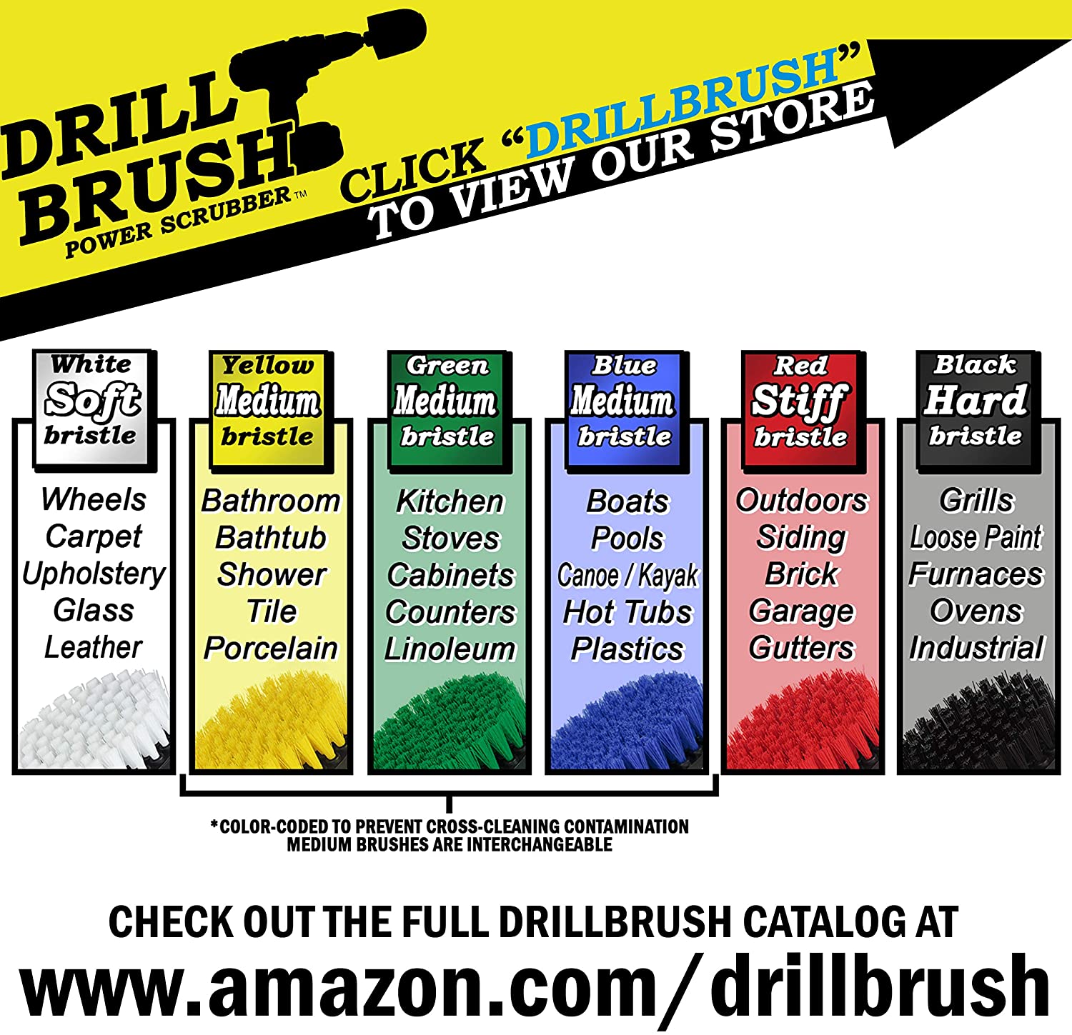 Bathroom, Bathroom Accessories, Cleaning Supplies, Drill Brush, Carpet Cleaner, Scrub Brush, Shower Cleaner, Shower Door - Image 3
