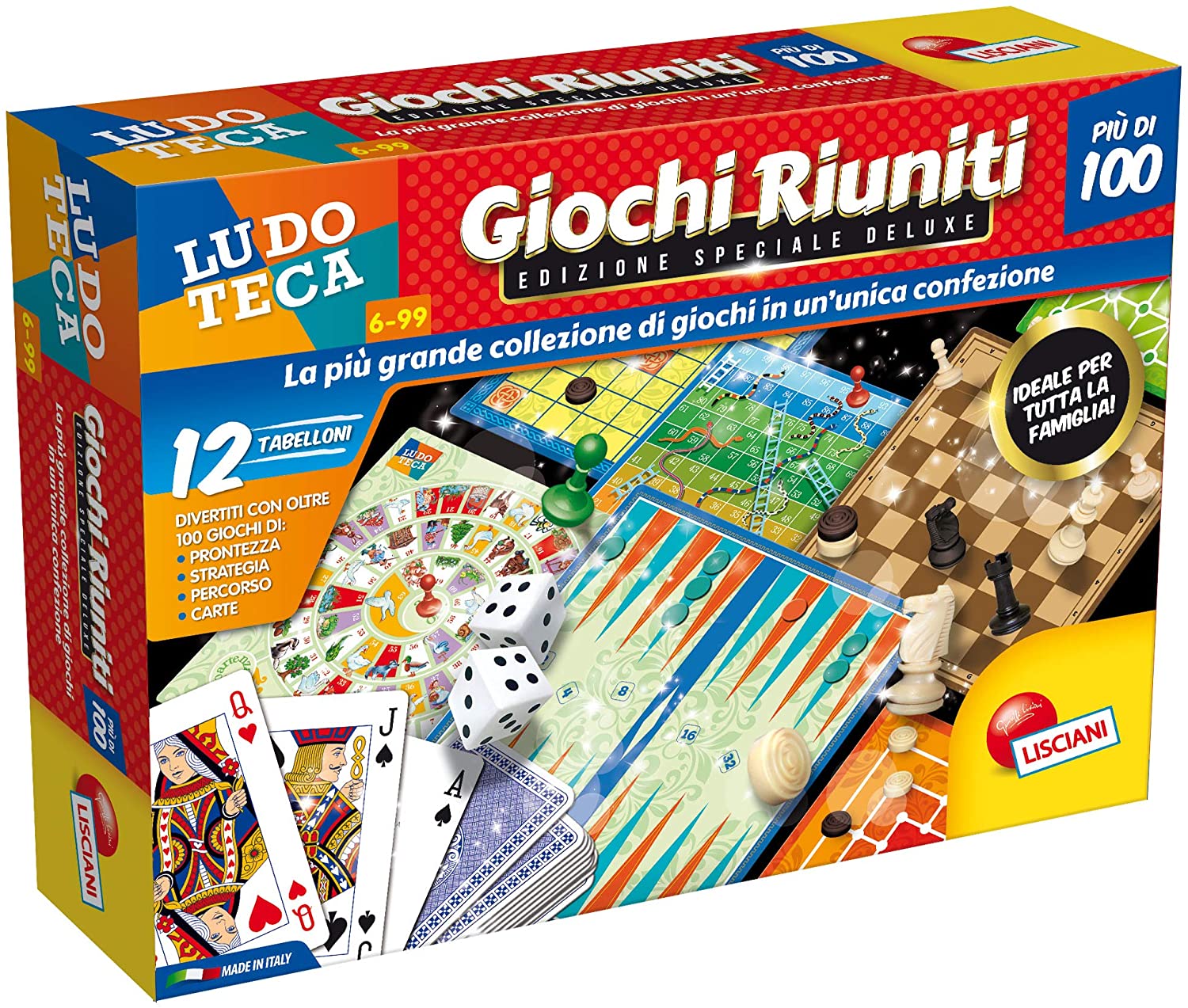 Liscianigiochi - Riuniti More than 100 Deluxe Box, Multicoloured, 68791, Multi-coloured