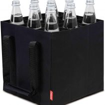 achilles Bottle-Bag Bottle Bag for 9 x 1.5 Liter Bottles Carrying case with Dividing Walls Black 27x27x27cm