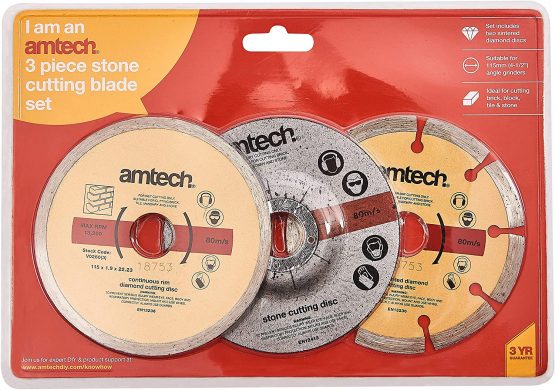 Amtech V0260 Diamond and Cut Off Blade Set, 3-Piece - Image 3
