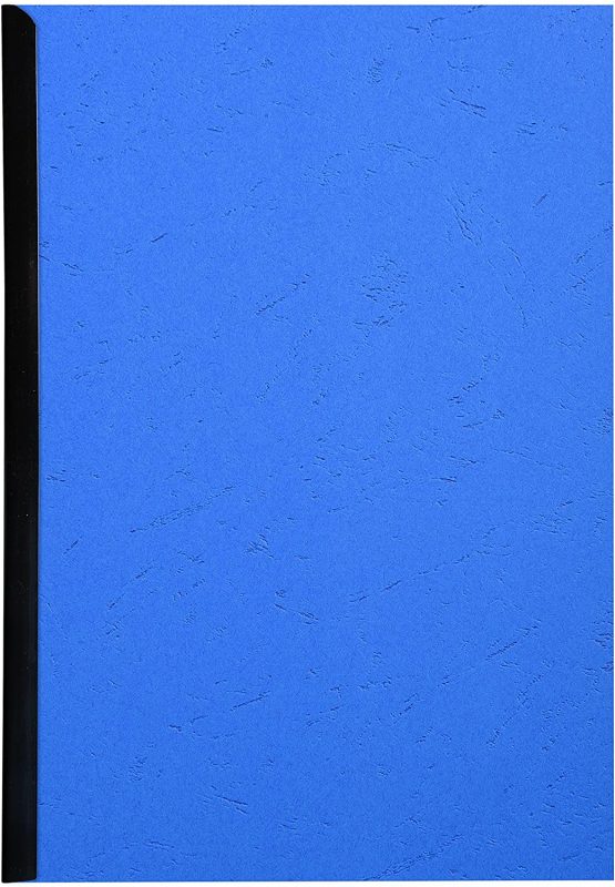 Exacompta Forever Recycled Rigid Presentation Covers, A4, Leather Grain Effect - Blue, Pack of 100 - Image 2