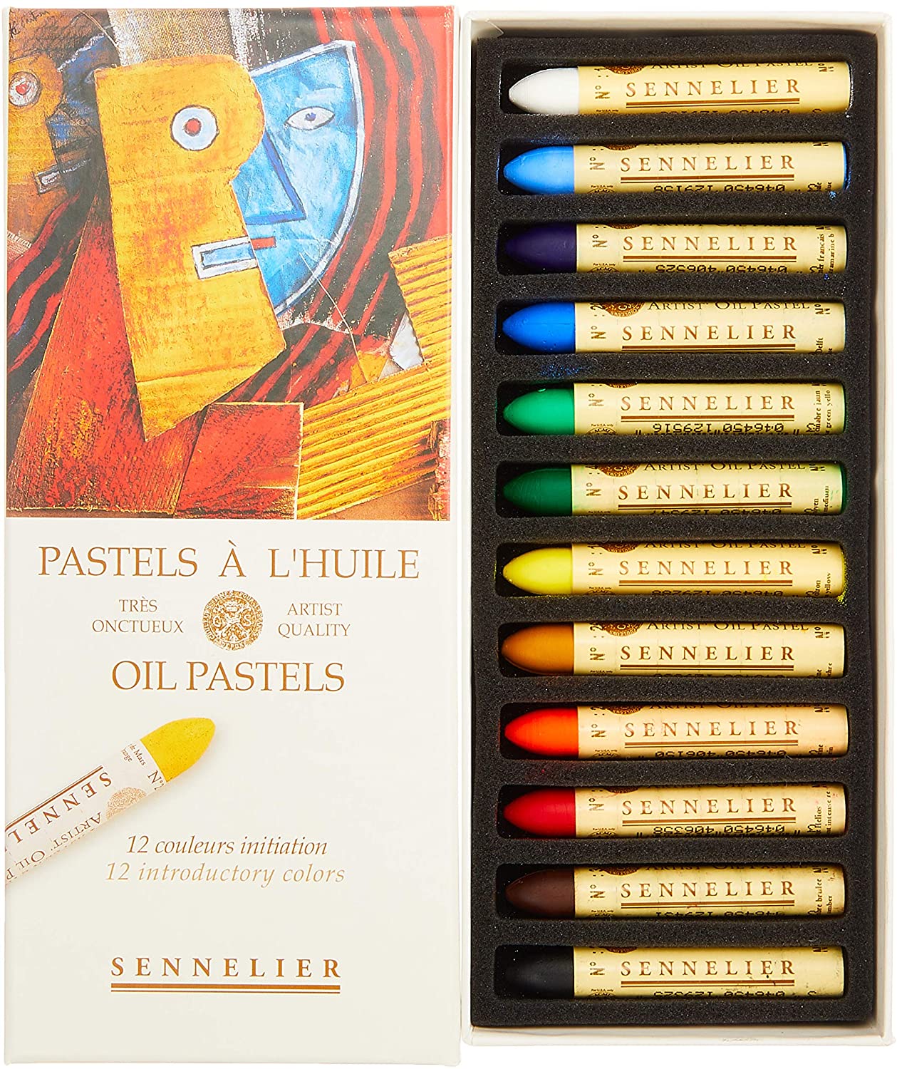 Sennelier Oil Pastels INTRODUC 12/PKG, Acrylic, Introductory, One Size, 12 count (Pack of 1)