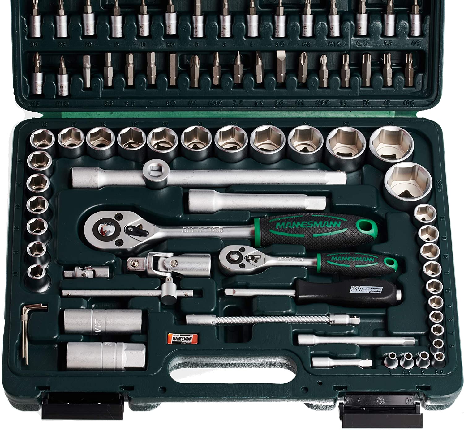 Mannesmann Socket Set Sockets and Bits in CV/Allround (94 Pieces), Multicolor, 37,5 x 29 x 7 cm - Image 4