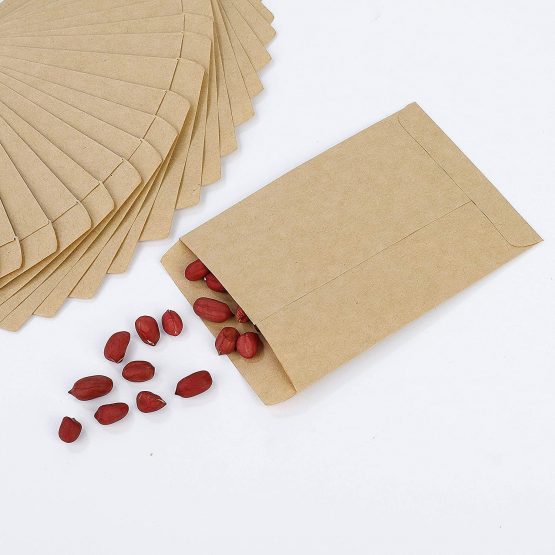 Coin Envelopes Seed Packets Kraft Paper Brown Bags for Small Parts Stamps Storage 200PCS for Home, Garden, Farm, and Office - 2 Size - Image 4