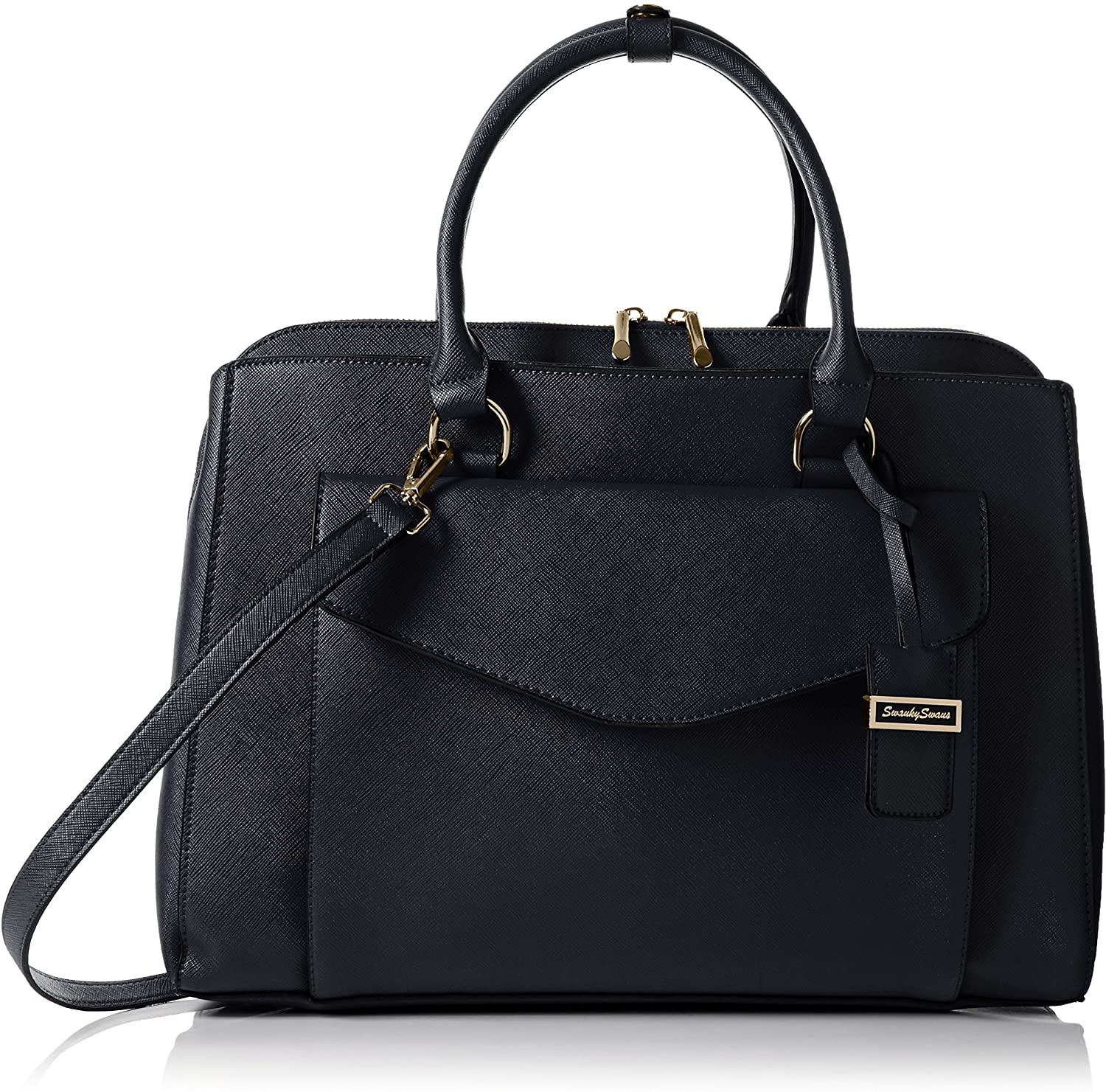 SWANKYSWANS Womens Sara Envelope Work Shoulder Bag Navy Blue, Blue (Navy Blue)