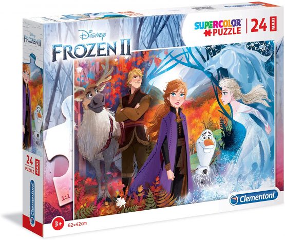 Clementoni - 28510 - Supercolor Puzzle - Disney Frozen 2 - 24 maxi pieces - Made in Italy - jigsaw puzzle children age 3+
