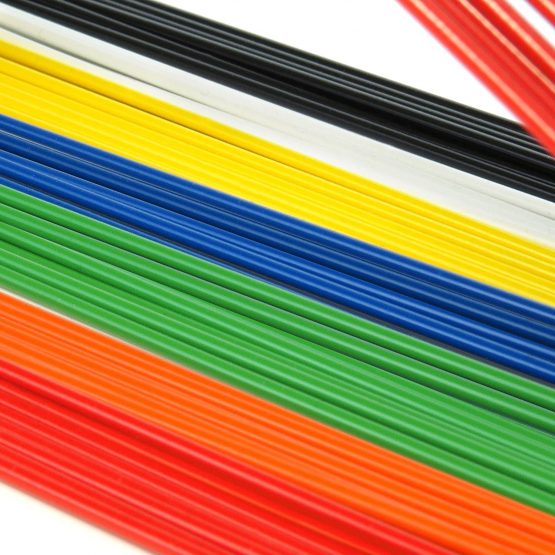 HANGERWORLD 20 Rainbow Coloured & Galvanised 41cm 13 Gauge Metal Wire Clothes Garment Trouser Bar Hangers. - Image 4