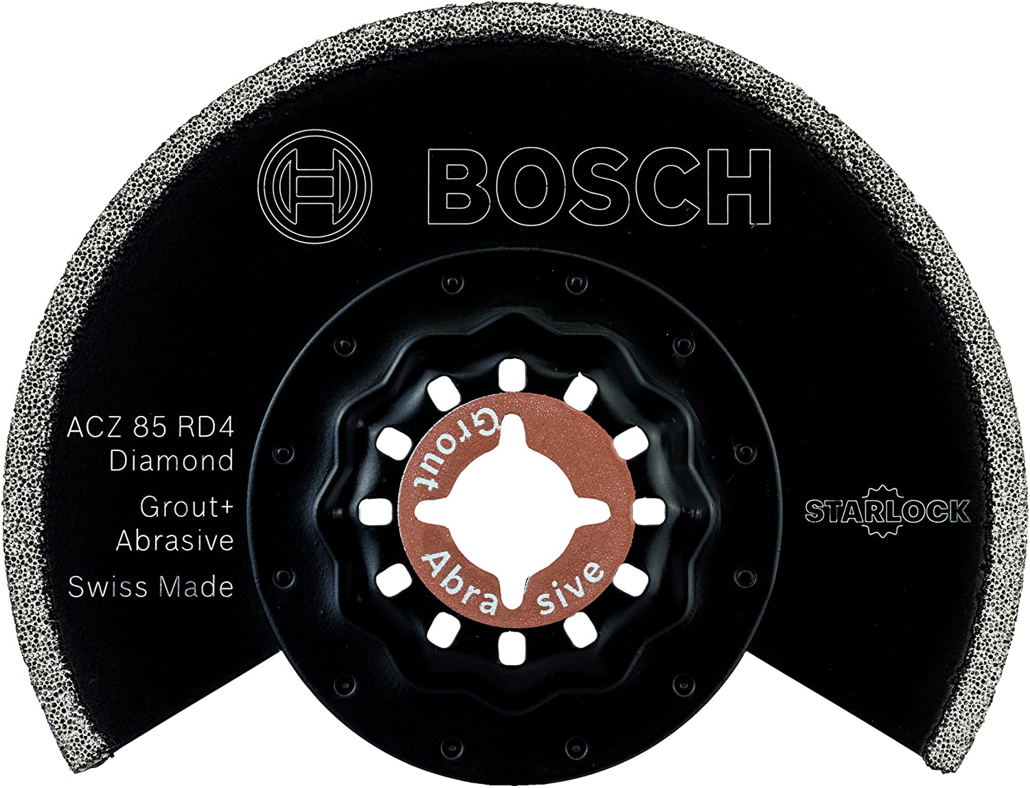 Bosch 2609256972 ACZ85RD Diamond Riff Blade for PMF 180 E Multifunctional Allrounder, Black, 85 mm