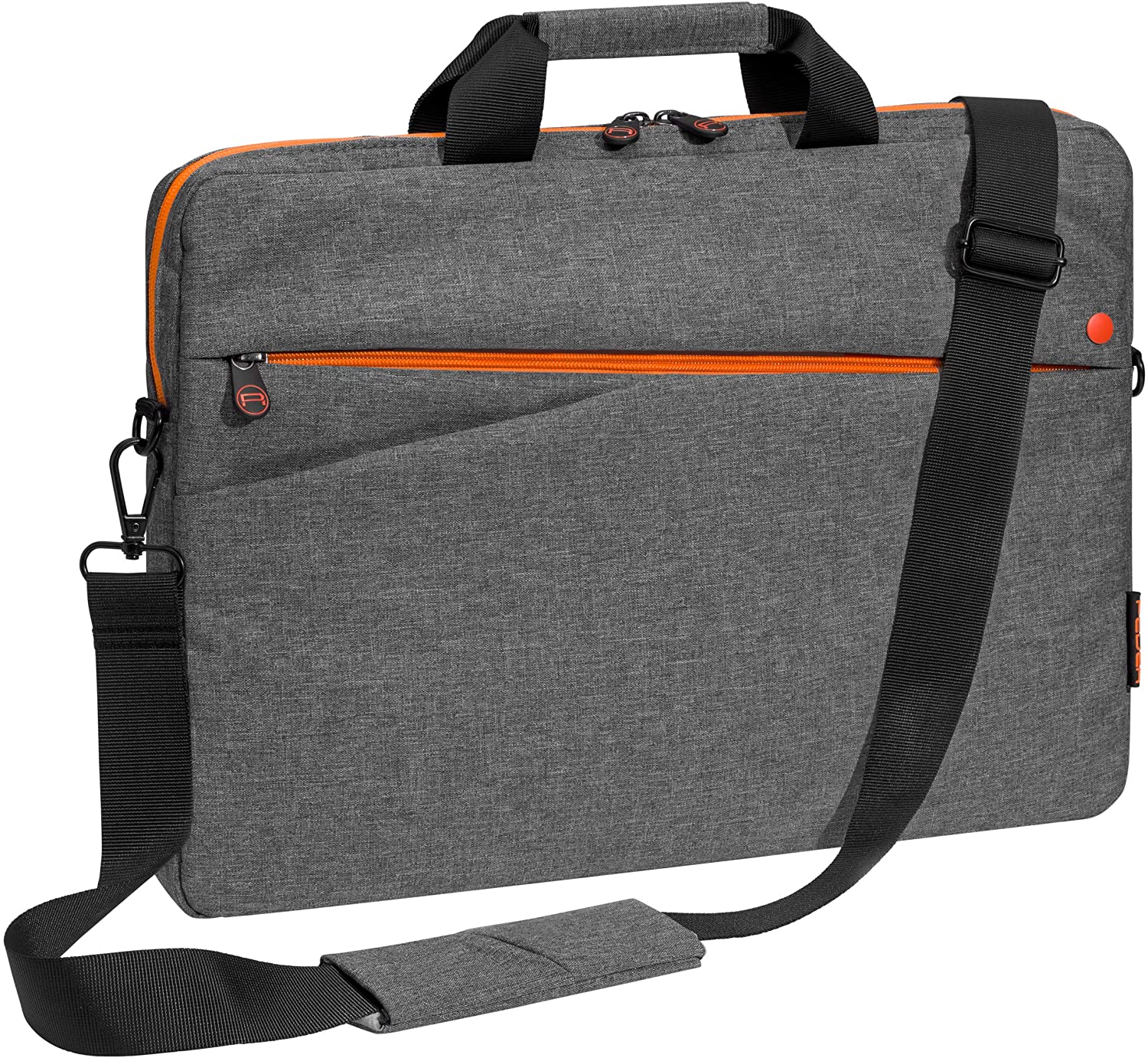 Pedea Laptop Bag Fashion Notebook Bag up to 15.6 Inches (39.6 cm) Shoulder Bag with Shoulder Strap Grey/Orange