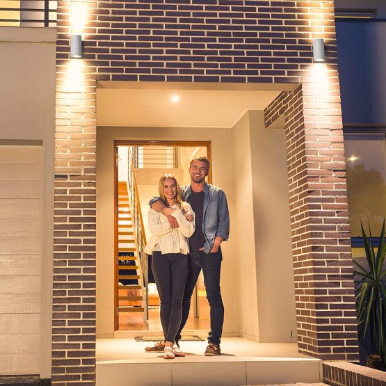 B.Kt Splashproof Up and Down Wall Light for Indoors or Outdoors with 2X 5W GU10 Bulbs, White - Image 4