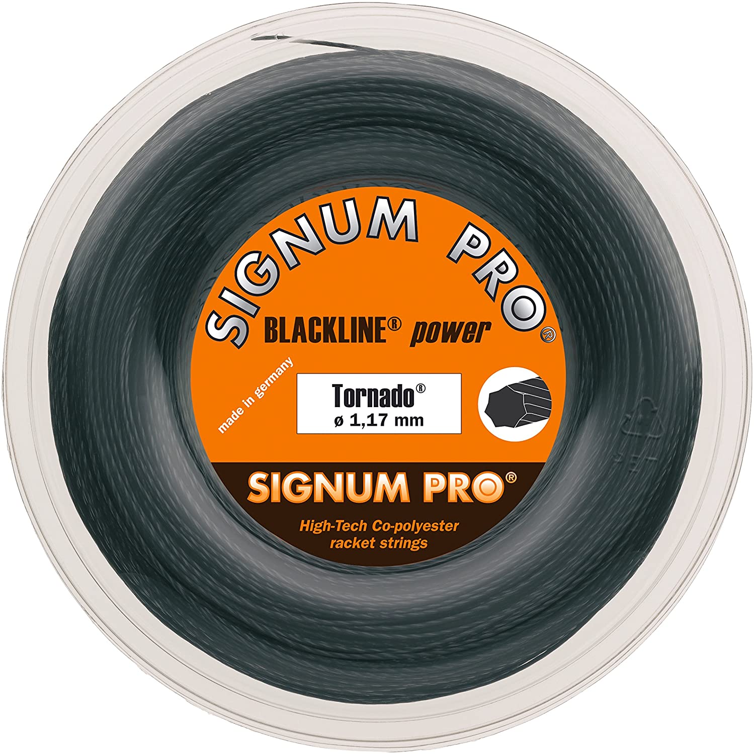Signum Pro Tornado String Reel - Black/Black, 1.17 mm, Black / Black