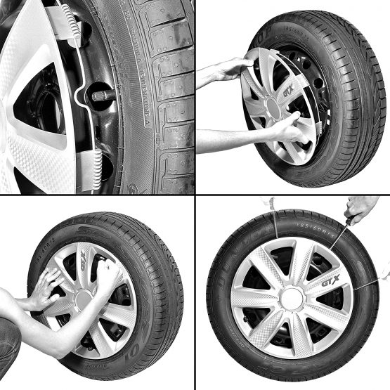 Versaco Car Wheel Trims VICTORY15 - Silver 15 Inch 9-Spoke - Boxed Set of 4 Hubcaps - Includes Fittings/Instructions - Image 3