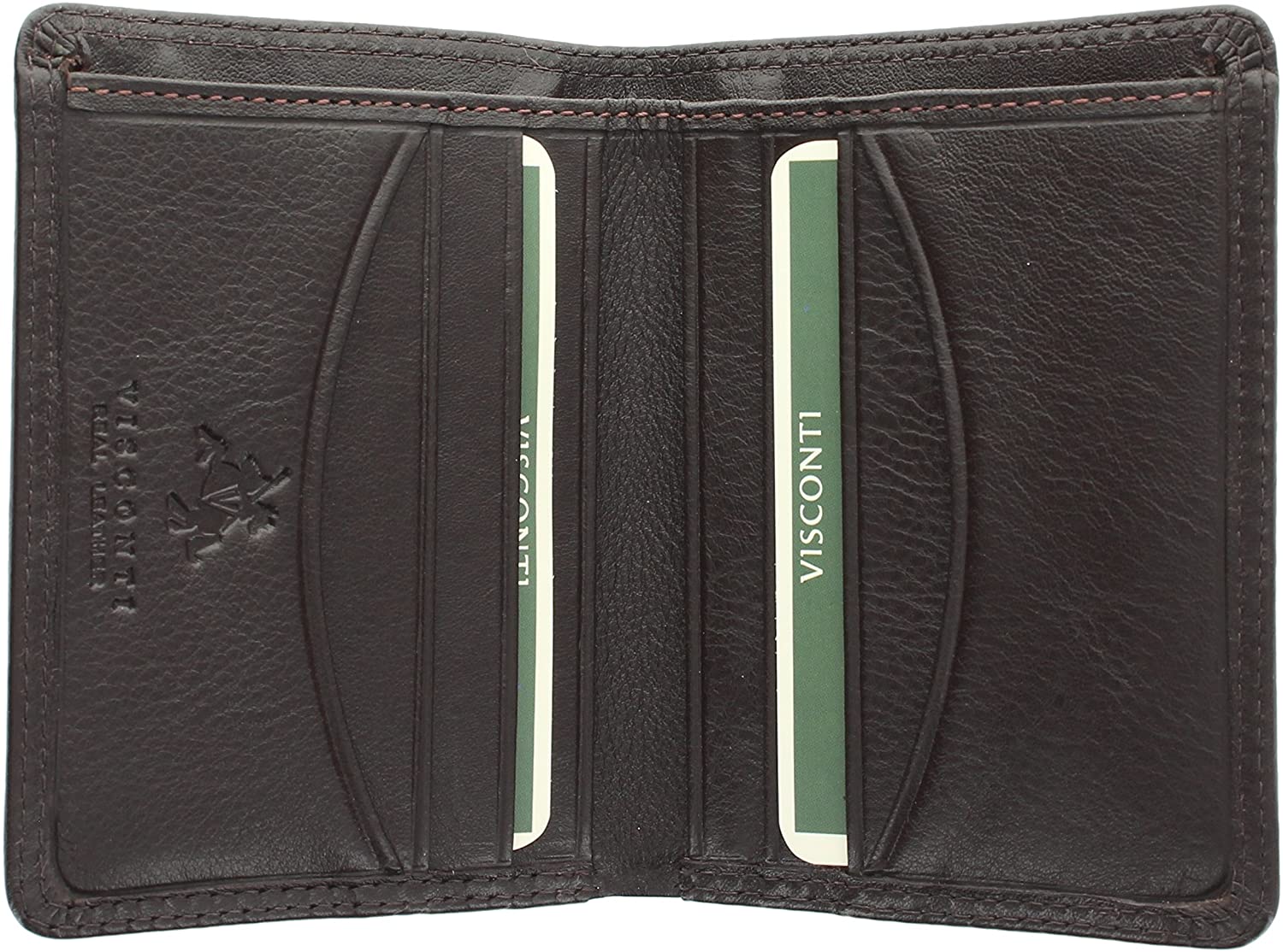 VISCONTI Heritage Collection Harley Compact Bi-Fold Leather Wallet RFID Blocking HT6 Chocolate - Image 2
