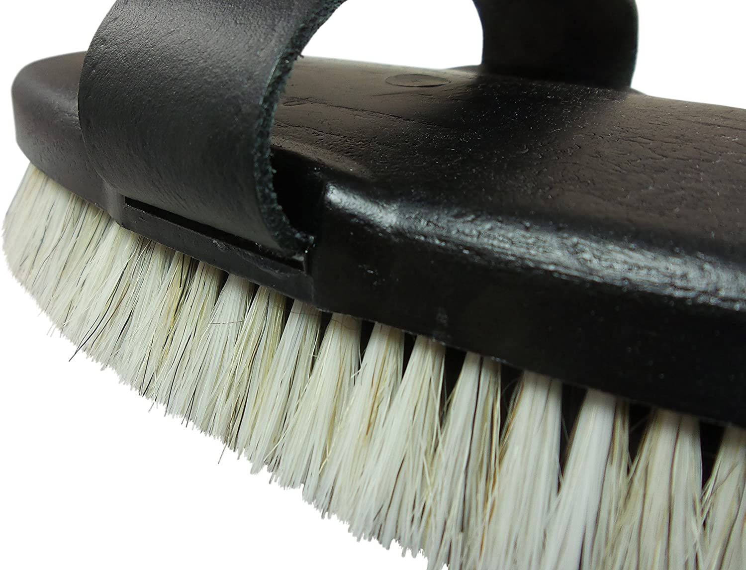 Haas 4025589206304 Cavaliere for women made of horsehair with longer bristle edge and leather hand strap, size 200 x 85 mm - Image 4