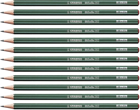 Graphite Pencil- -STABILO Othello Box of 12 2B